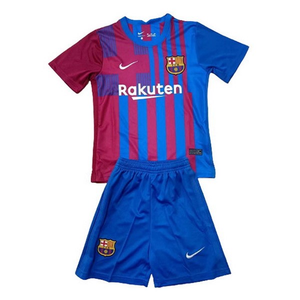 Camiseta Barcelona Replica Primera Ropa Niño 2021/22 Azul Rojo